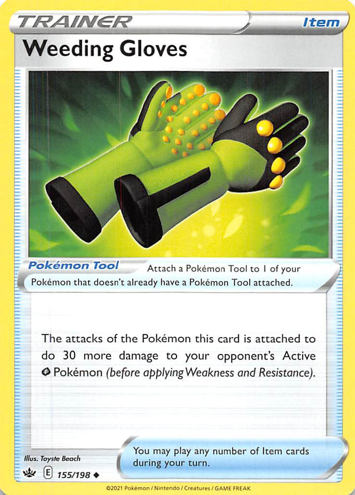 Pokemon | Weeding Gloves (155/198) [Sword & Shield: Chilling Reign] | The Nerd Merchant