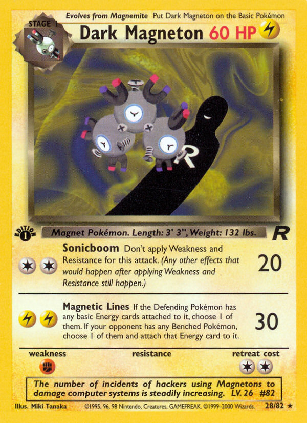 Pokemon | Dark Magneton (28/82) [Team Rocket 1st Edition] | The Nerd Merchant