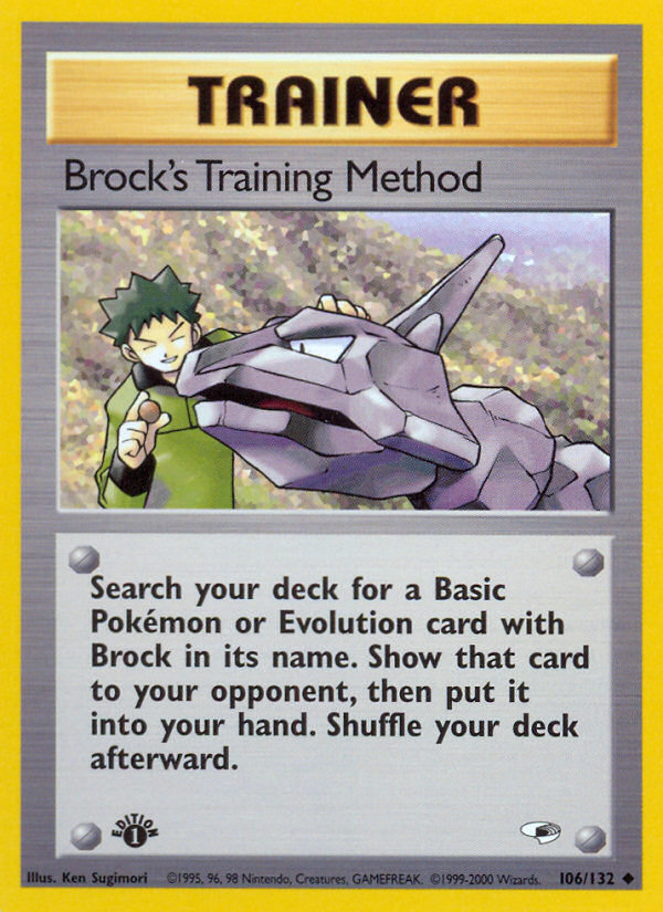 Pokemon | Brock's Training Method (106/132) [Gym Heroes 1st Edition] | The Nerd Mechant
