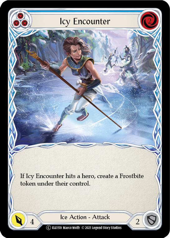 Flesh and Blood TCG | Icy Encounter (Blue) [U-ELE159] (Tales of Aria Unlimited)  Unlimited Rainbow Foil | The Nerd Merchant