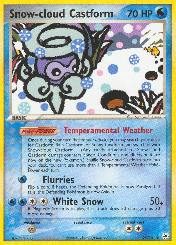 Pokemon | Snow-cloud Castform (25/101) [EX: Hidden Legends] | The Nerd Merchant
