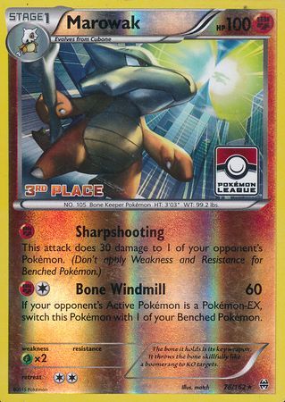 Pokemon | Marowak (78/162) (League Promo 3rd Place) [XY: BREAKthrough] | The Nerd Merchant