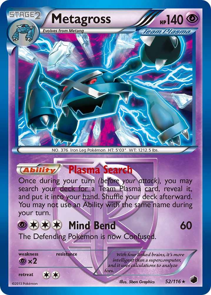 Pokemon | Metagross (52/116) [Black & White: Plasma Freeze] | The Nerd Merchant
