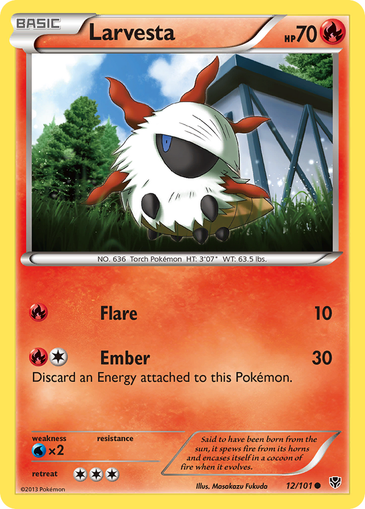 Pokemon | Larvesta (12/101) [Black & White: Plasma Blast] | The Nerd Merchant