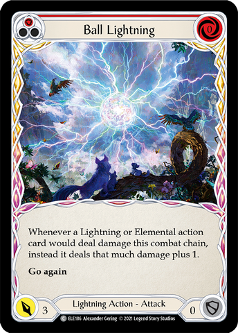 Flesh and Blood TCG | Ball Lightning (Red) [ELE186] (Tales of Aria)  1st Edition Rainbow Foil | The Nerd Merchant