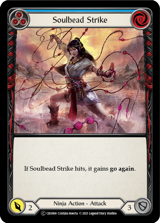Flesh and Blood TCG | Soulbead Strike (Blue) [U-CRU068] (Crucible of War Unlimited)  Unlimited Rainbow Foil | The Nerd Merchant
