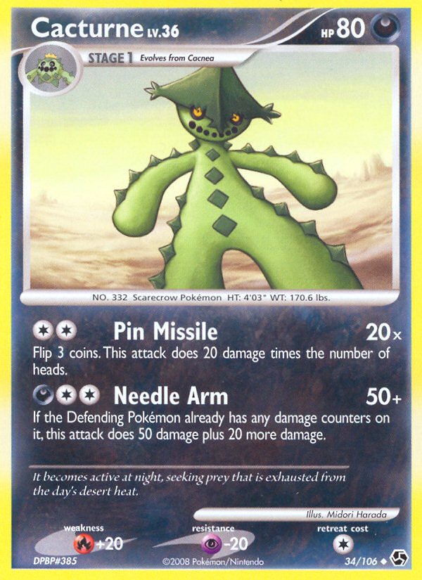 Pokemon | Cacturne (34/106) [Diamond & Pearl: Great Encounters] | The Nerd Merchant