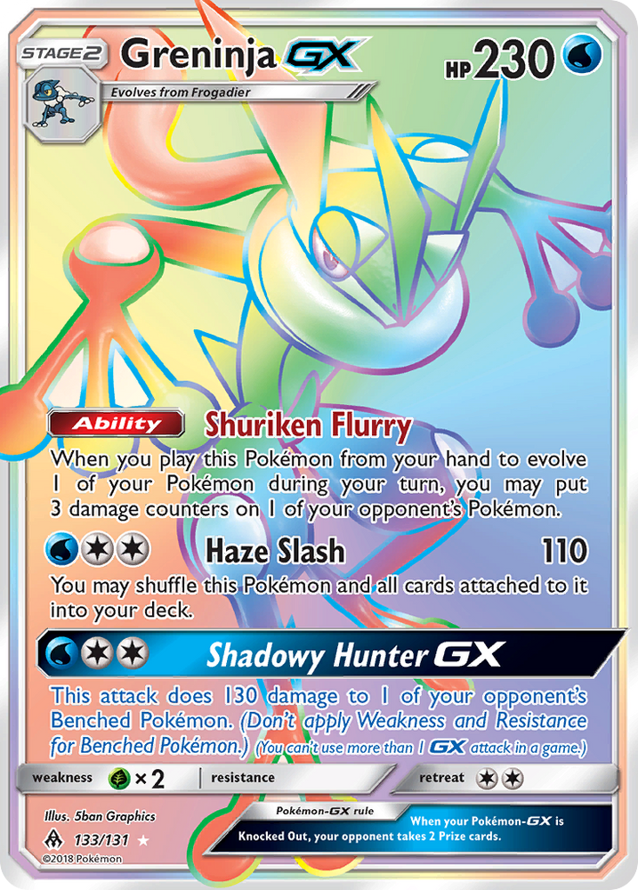 Pokemon | Greninja GX (133/131) [Sun & Moon: Forbidden Light] | The Nerd Merchant