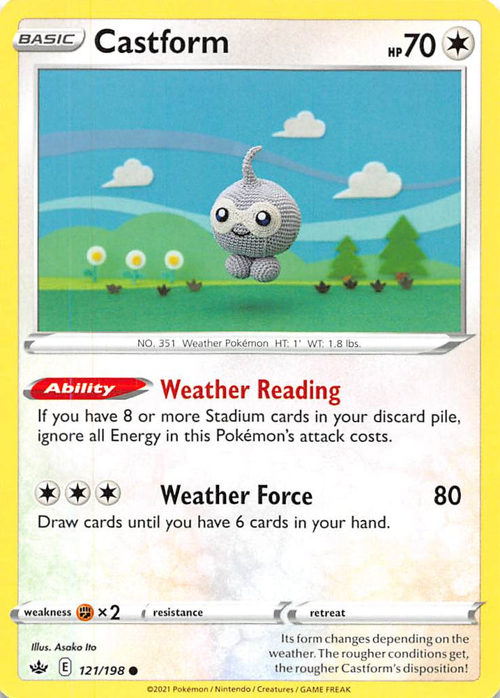 Pokemon | Castform (121/198) [Sword & Shield: Chilling Reign] | The Nerd Merchant