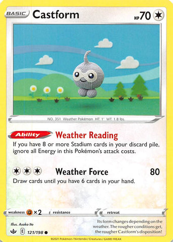 Pokemon | Castform (121/198) [Sword & Shield: Chilling Reign] | The Nerd Merchant