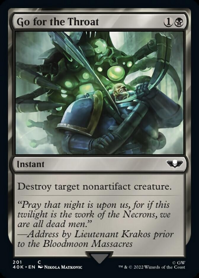 Magic | Go for the Throat (Surge Foil) [Warhammer 40,000] | The Nerd Merchant