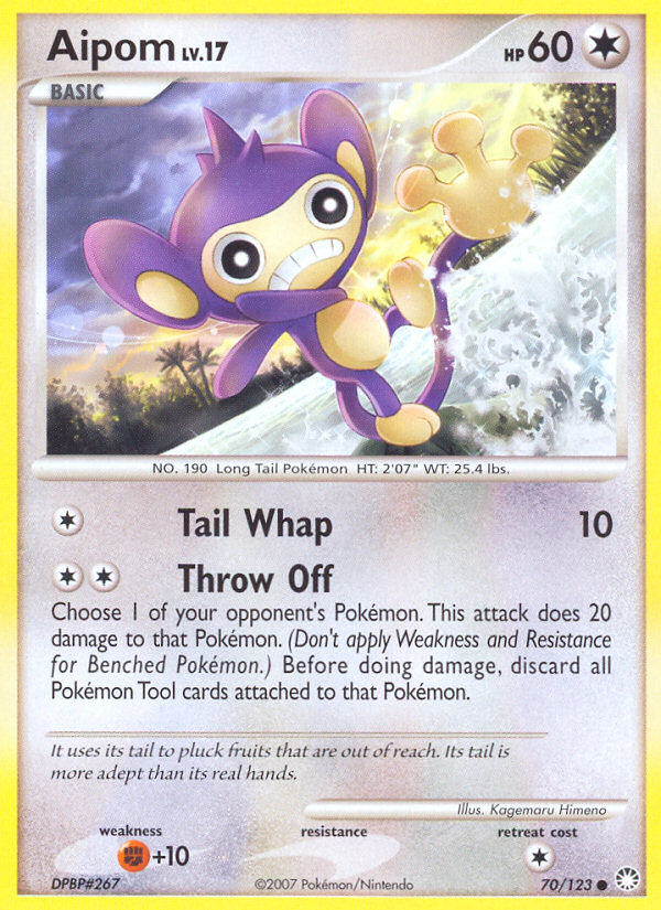 Pokemon | Aipom (70/123) [Diamond & Pearl: Mysterious Treasures] | The Nerd Merchant