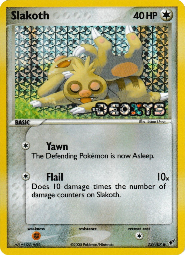 Pokemon | Slakoth (73/107) (Stamped) [EX: Deoxys] | The Nerd Merchant