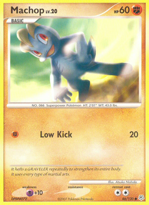 Pokemon | Machop (86/130) [Diamond & Pearl: Base Set] | The Nerd Merchant