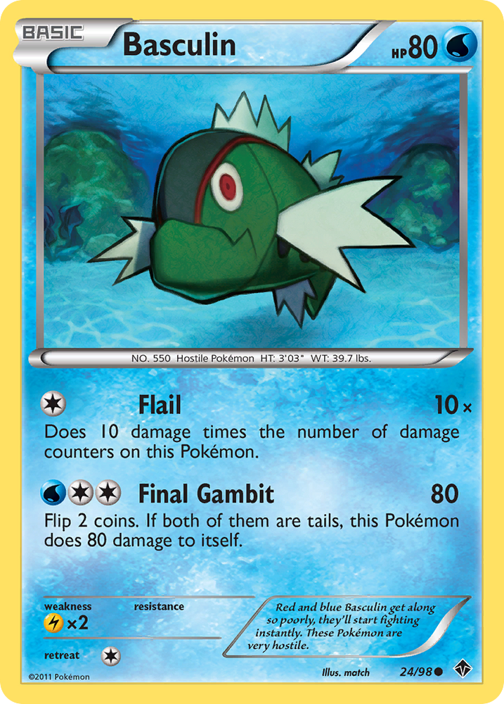 Pokemon | Basculin (24/98) [Black & White: Emerging Powers] | The Nerd Merchant