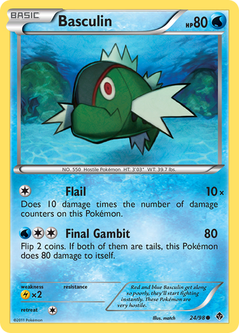 Pokemon | Basculin (24/98) [Black & White: Emerging Powers] | The Nerd Merchant