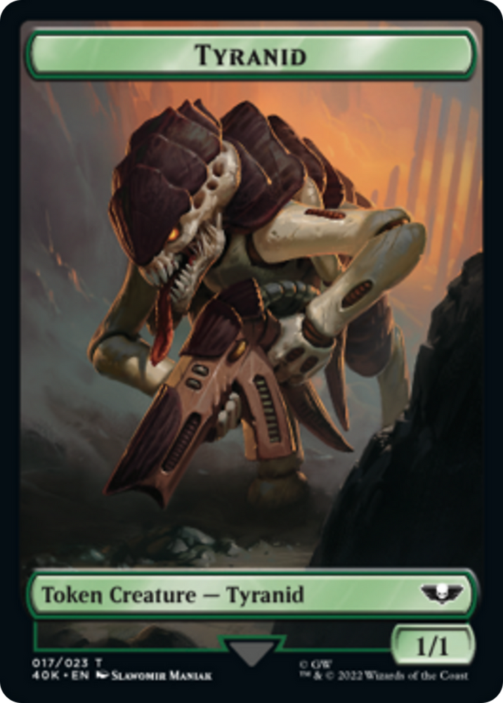 Magic | Tyranid (17) // Tyranid Warrior Double-Sided Token [Warhammer 40,000 Tokens] | The Nerd Merchant