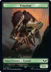 Magic | Tyranid (17) // Tyranid Warrior Double-Sided Token [Warhammer 40,000 Tokens] | The Nerd Merchant