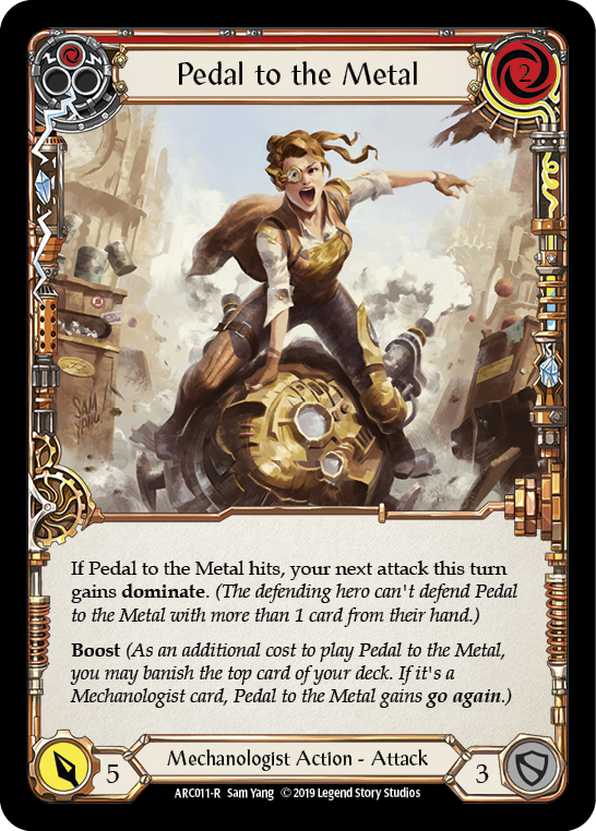 Flesh and Blood TCG | Pedal to the Metal (Red) [ARC011-R] (Arcane Rising)  1st Edition Normal | The Nerd Merchant