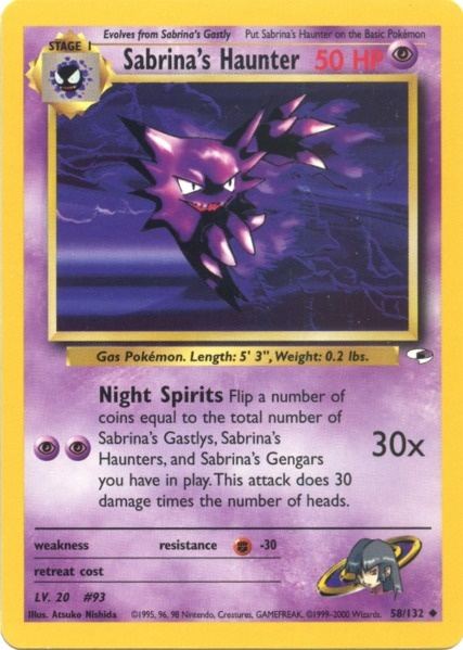 Pokemon | Sabrina's Haunter (58/132) [Gym Heroes Unlimited] | The Nerd Merchant