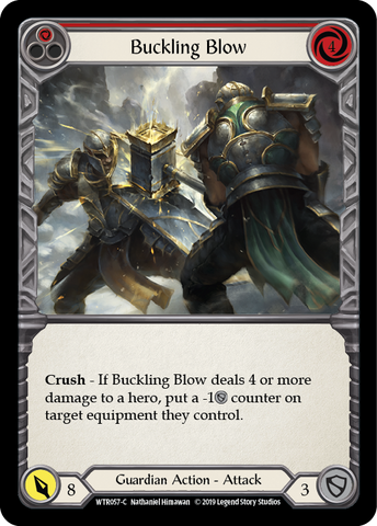 Flesh and Blood TCG | Buckling Blow (Red) [WTR057-C] (Welcome to Rathe)  Alpha Print Normal | The Nerd Merchant