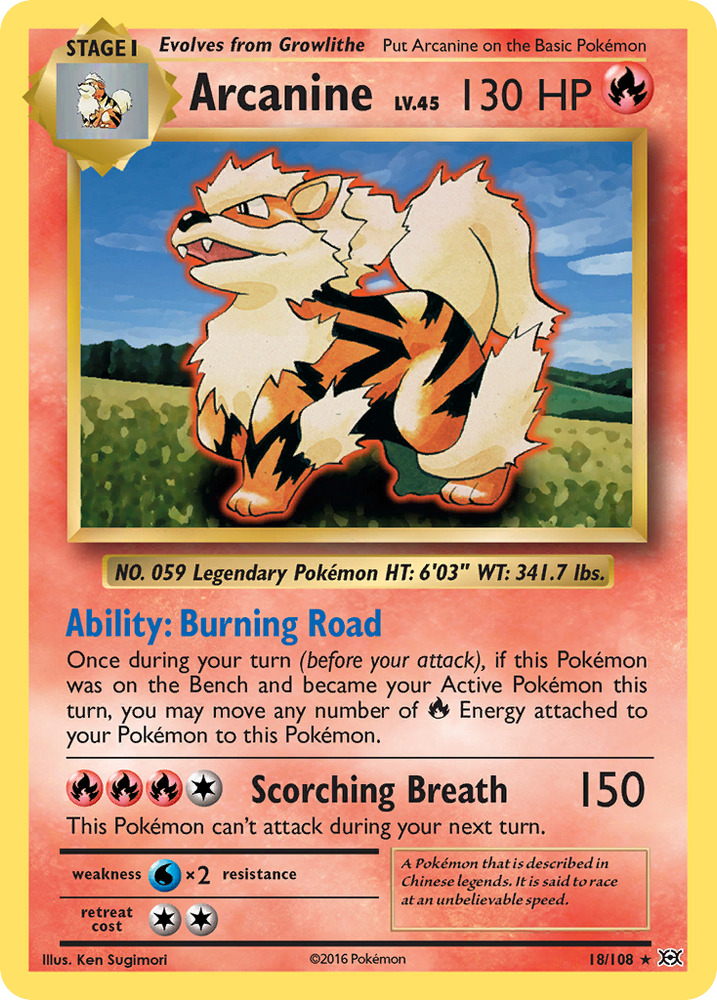 Pokemon | Arcanine (18/108) [XY: Evolutions] | The Nerd Merchant
