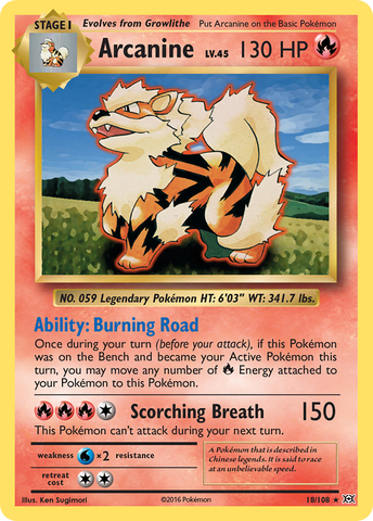 Pokemon | Arcanine (18/108) [XY: Evolutions] | The Nerd Merchant