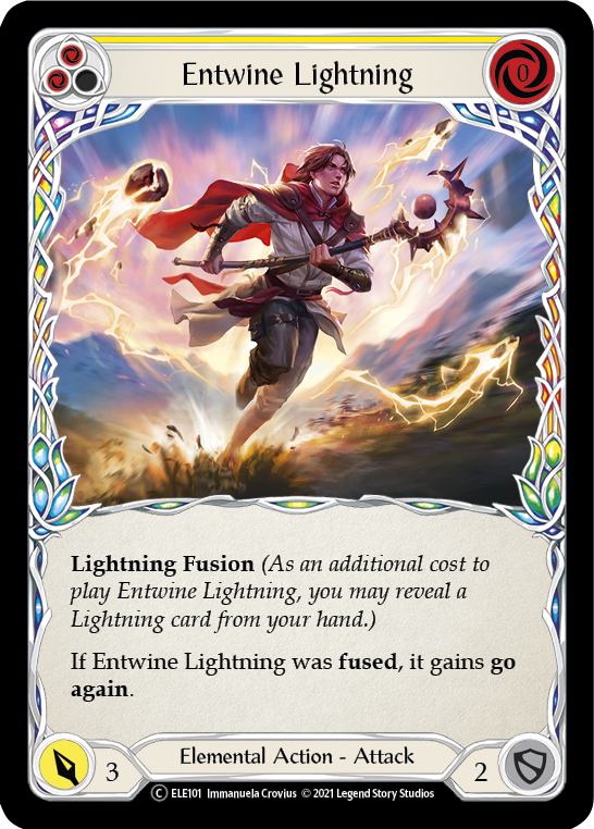 Flesh and Blood TCG | Entwine Lightning (Yellow) [U-ELE101] (Tales of Aria Unlimited)  Unlimited Normal | The Nerd Merchant