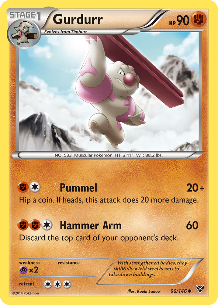 Pokemon | Gurdurr (66/146) [XY: Base Set] | The Nerd Merchant