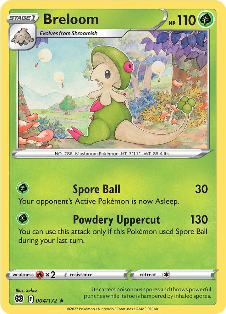 Pokemon | Breloom (004/172) [Sword & Shield: Brilliant Stars] | The Nerd Merchant