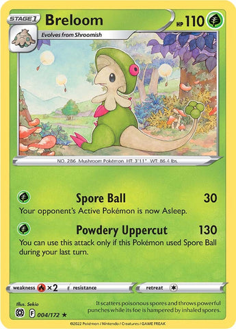 Pokemon | Breloom (004/172) [Sword & Shield: Brilliant Stars] | The Nerd Merchant