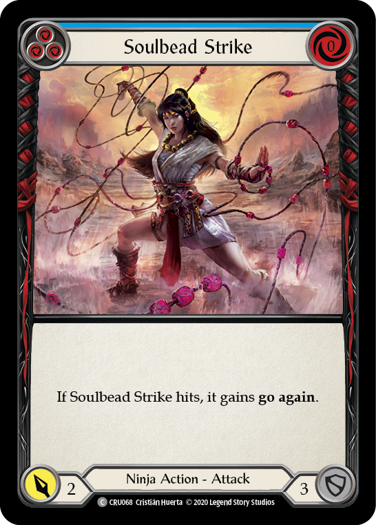 Flesh and Blood TCG | Soulbead Strike (Blue) [CRU068] (Crucible of War)  1st Edition Rainbow Foil | The Nerd Merchant