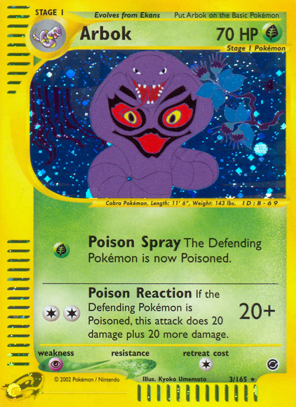 Pokemon | Arbok (3/165) [Expedition: Base Set] | The Nerd Merchant