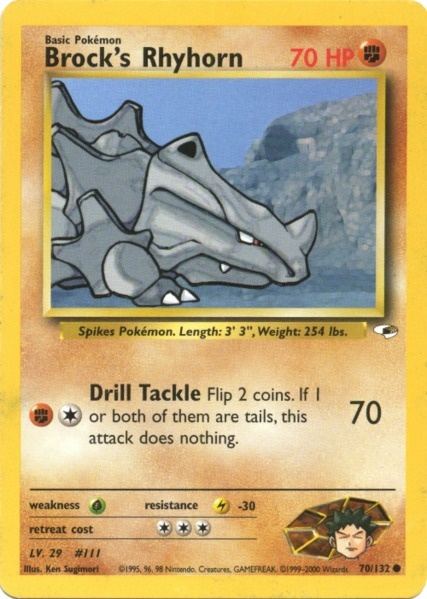 Pokemon | Brock's Rhyhorn (70/132) [Gym Heroes Unlimited] | The Nerd Merchant