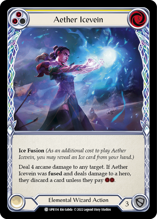 Flesh and Blood TCG | Aether Icevein (Yellow) [UPR114] (Uprising)  Rainbow Foil | The Nerd Merchant