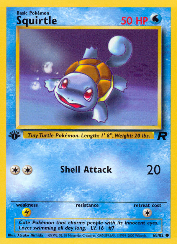 Pokemon | Squirtle (68/82) [Team Rocket 1st Edition] | The Nerd Merchant