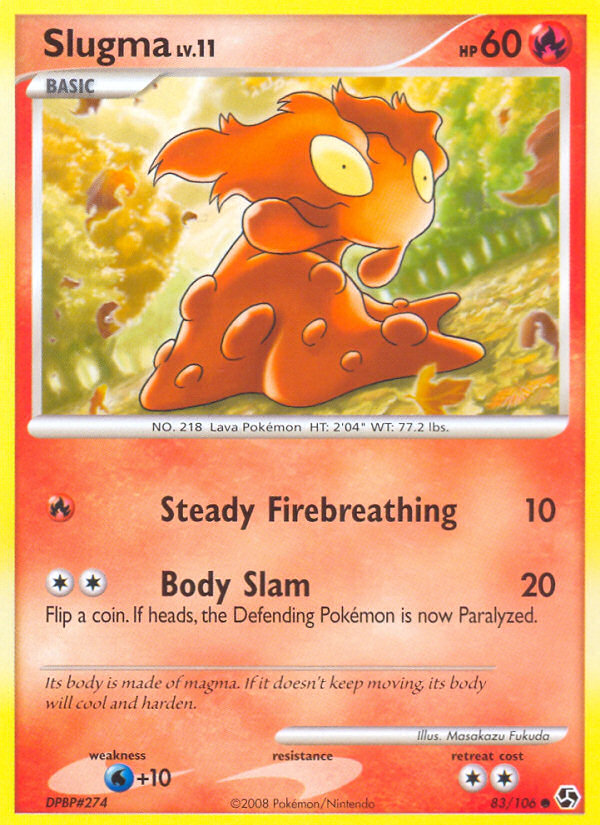 Pokemon | Slugma (83/106) [Diamond & Pearl: Great Encounters] | The Nerd Merchant