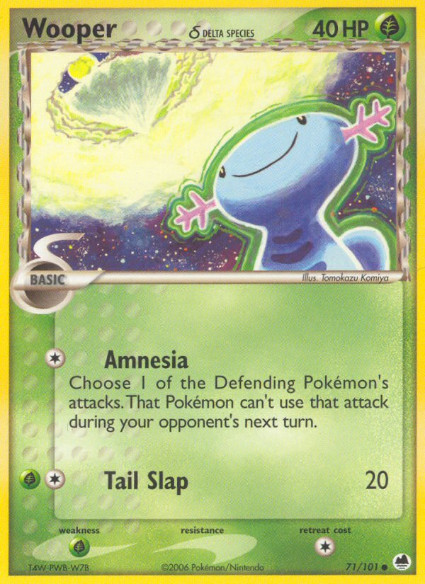 Pokemon | Wooper (71/101) (Delta Species) [EX: Dragon Frontiers] | The Nerd Merchant