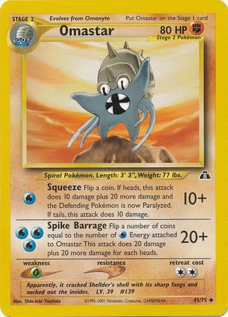 Pokemon | Omastar (43/75) [Neo Discovery Unlimited] | The Nerd Merchant