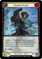 Flesh and Blood TCG | Hundred Winds (Yellow) [EVR042] (Everfest)  1st Edition Extended Art Rainbow Foil | The Nerd Merchant