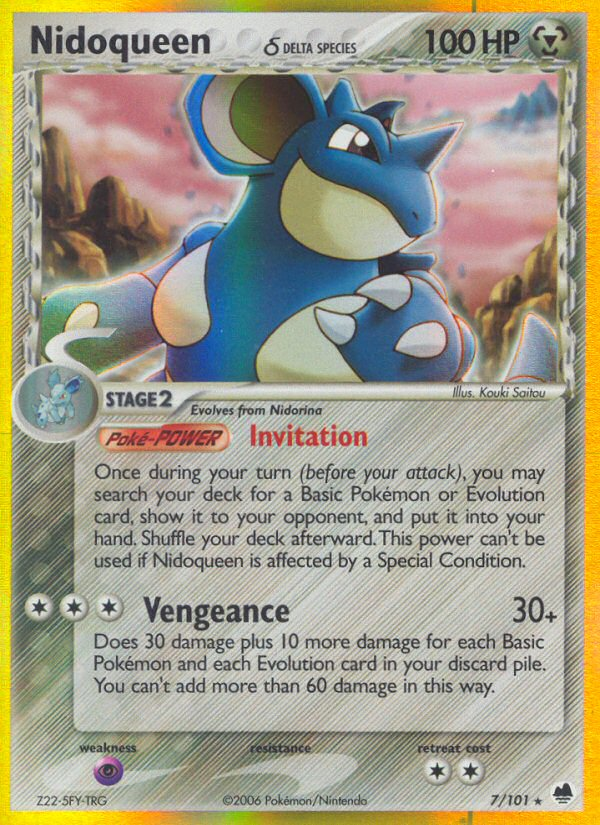 Pokemon | Nidoqueen (7/101) (Delta Species) [EX: Dragon Frontiers] | The Nerd Merchant
