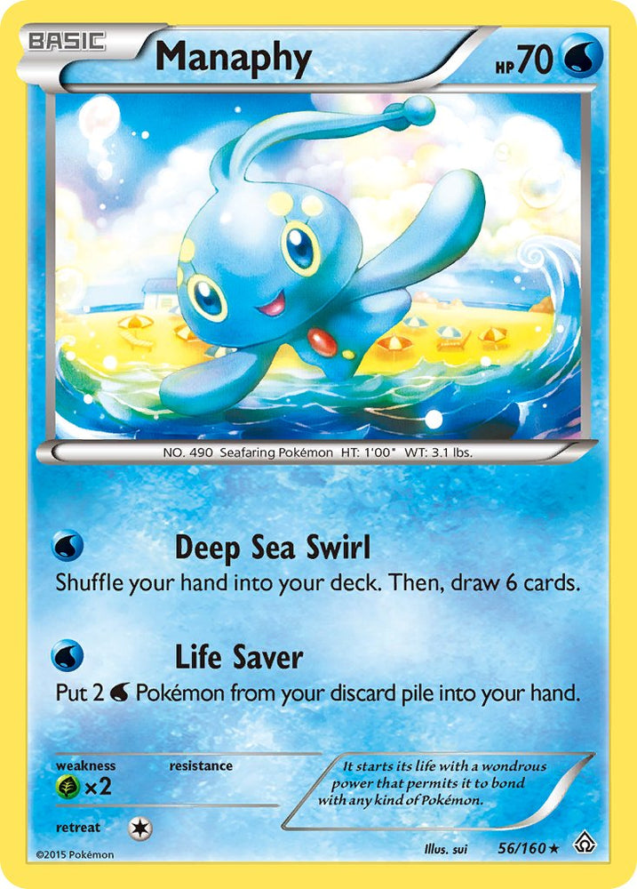 Pokemon | Manaphy (56/160) (Battle Arena Deck Exclusive) (Theme Deck Exclusive) [XY: Primal Clash] | The Nerd Merchant