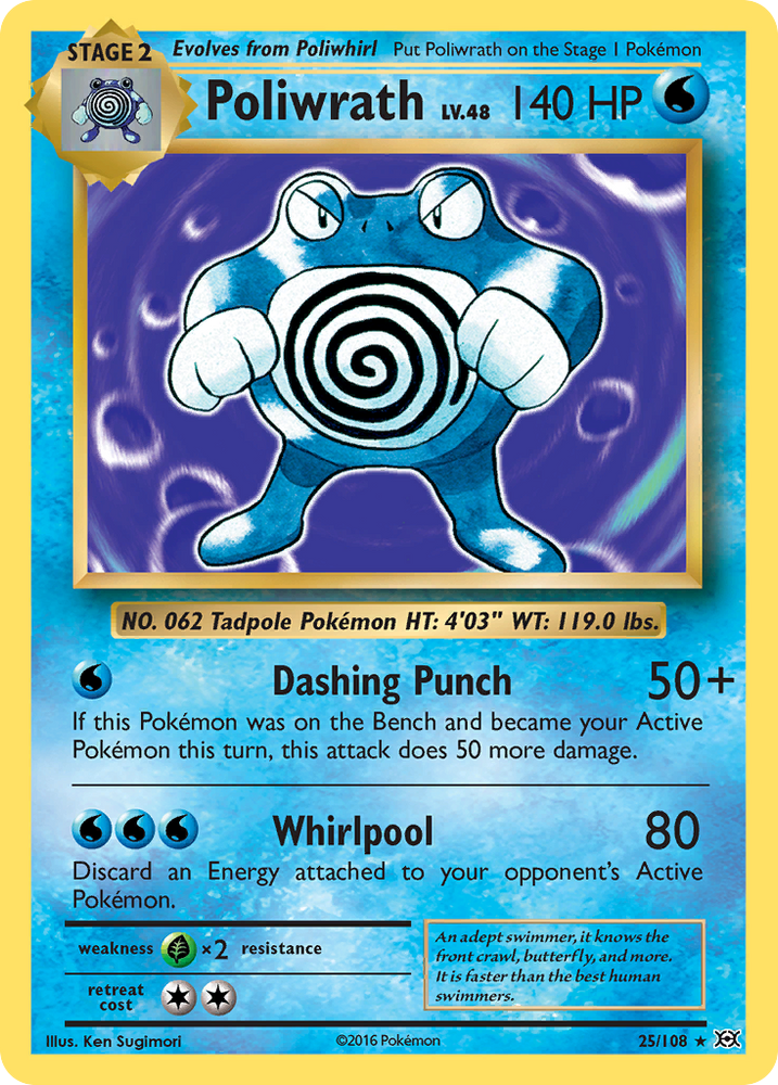 Pokemon | Poliwrath (25/108) [XY: Evolutions] | The Nerd Merchant