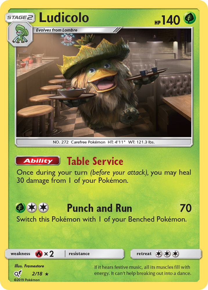 Pokemon | Ludicolo (2/18) [Sun & Moon: Detective Pikachu] | The Nerd Merchant