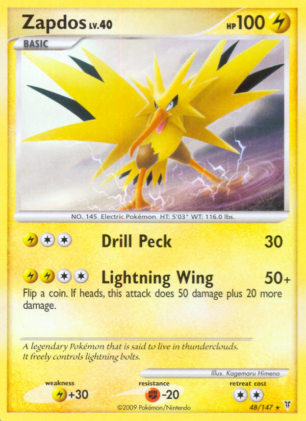 Pokemon | Zapdos (48/147) [Platinum: Supreme Victors] | The Nerd Merchant