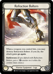 Flesh and Blood TCG | Refraction Bolters [U-WTR117] (Welcome to Rathe Unlimited)  Unlimited Rainbow Foil | The Nerd Merchant