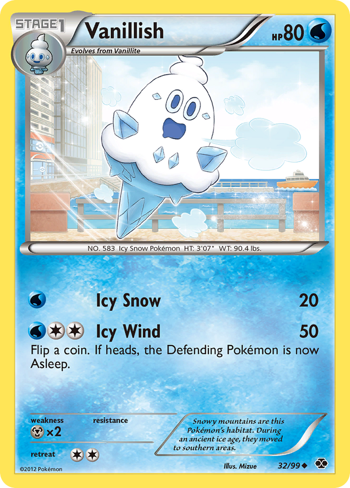 Pokemon | Vanillish (32/99) [Black & White: Next Destinies] | The Nerd Merchant