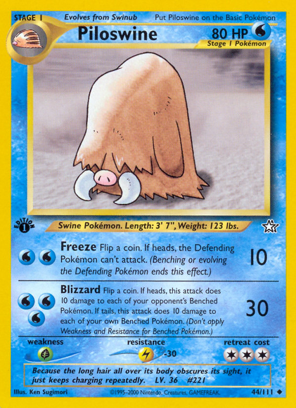 Pokemon | Piloswine (44/111) [Neo Genesis 1st Edition] | The Nerd Merchant