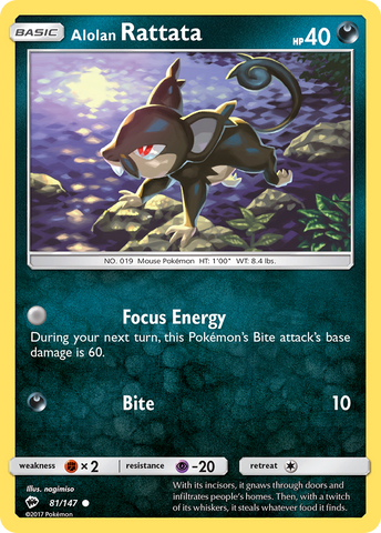 Pokemon | Alolan Rattata (81/147) [Sun & Moon: Burning Shadows] | The Nerd Merchant