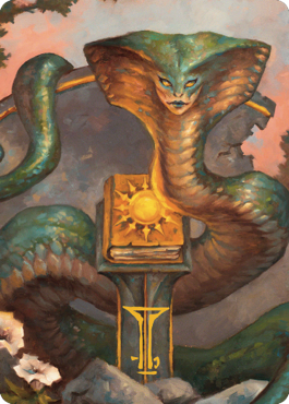 Magic | Guardian Naga Art Card (Gold-Stamped Signature) [Commander Legends: Battle for Baldur's Gate Art Series] | The Nerd Merchant